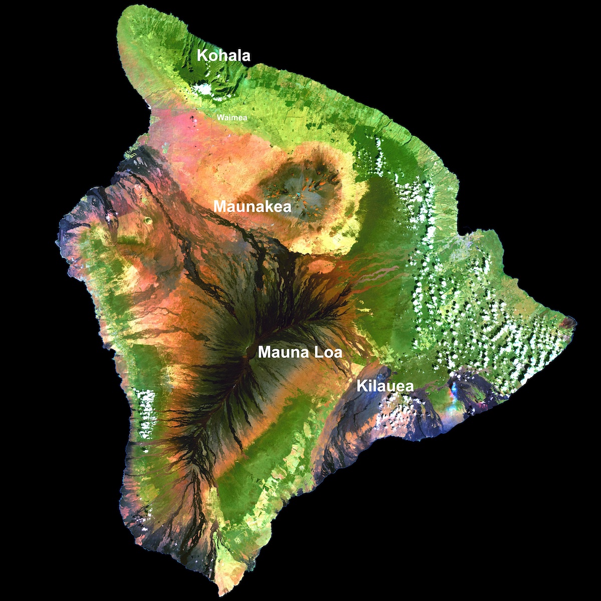 Landsat image of the Big Island